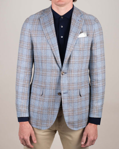 ravazzolo lt blue and tan sport coat