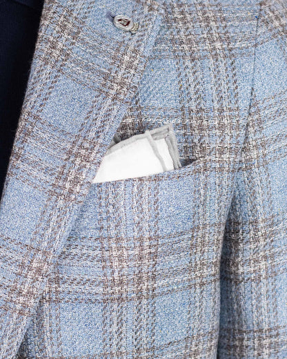 ravazzolo lt blue and tan sport coat