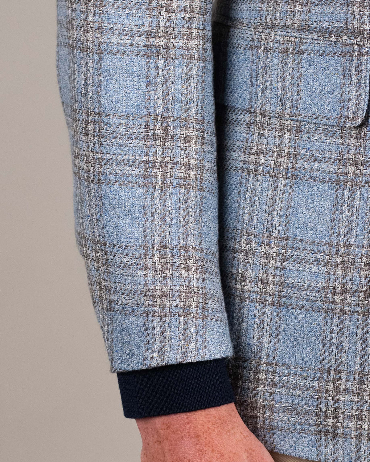 ravazzolo lt blue and tan sport coat