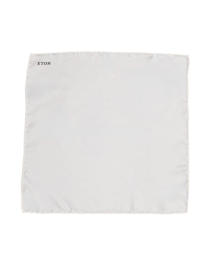 eton white silk formal pocket square