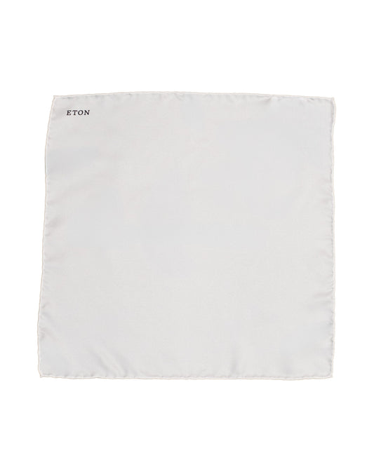 eton white silk formal pocket square