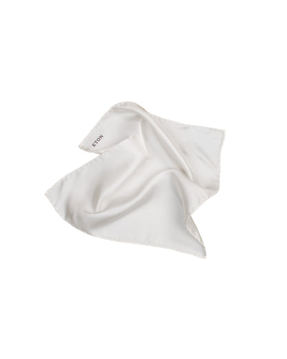 eton white silk formal pocket square