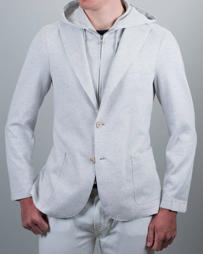 eleventy lt grey hoodie soft coat