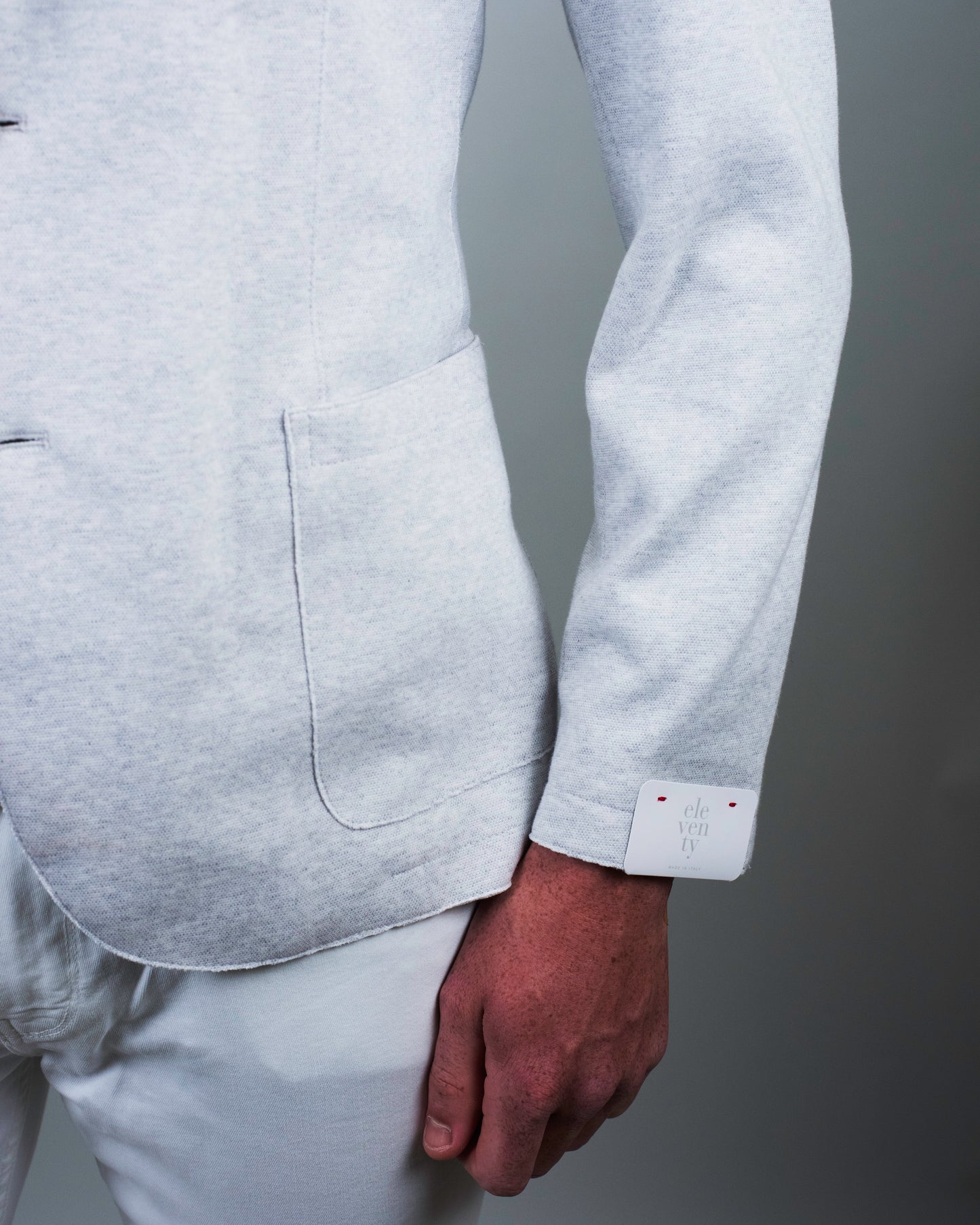 eleventy lt grey hoodie soft coat