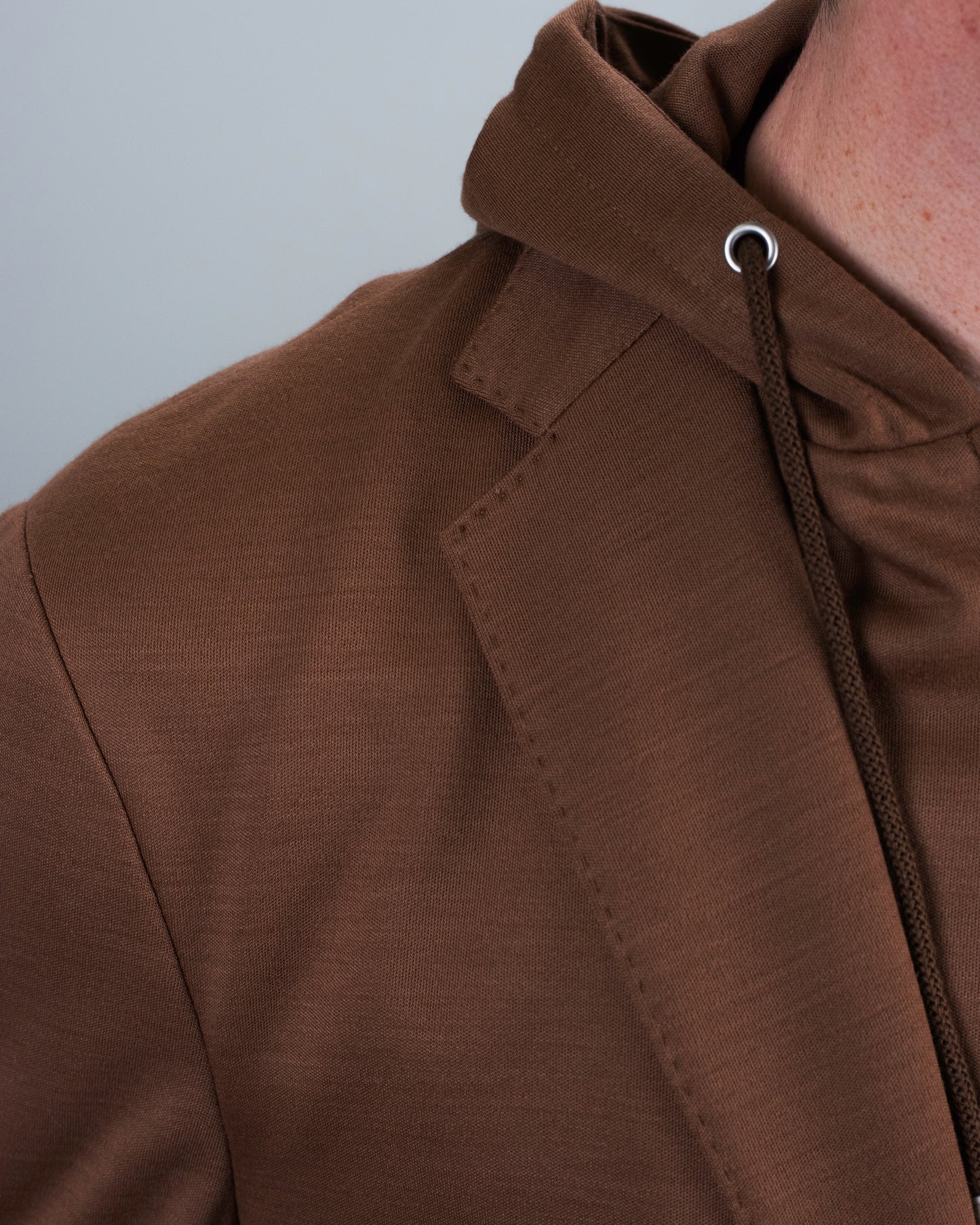 eleventy vicuna brown soft coat hoodie