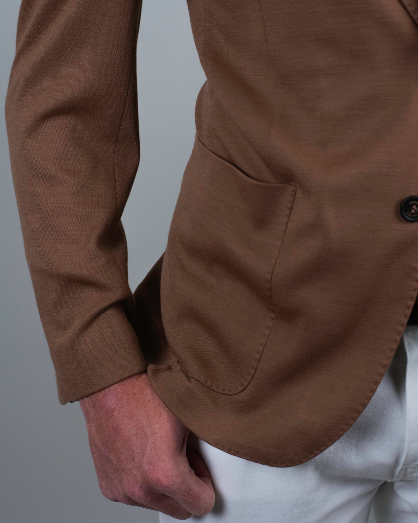 eleventy vicuna brown soft coat hoodie