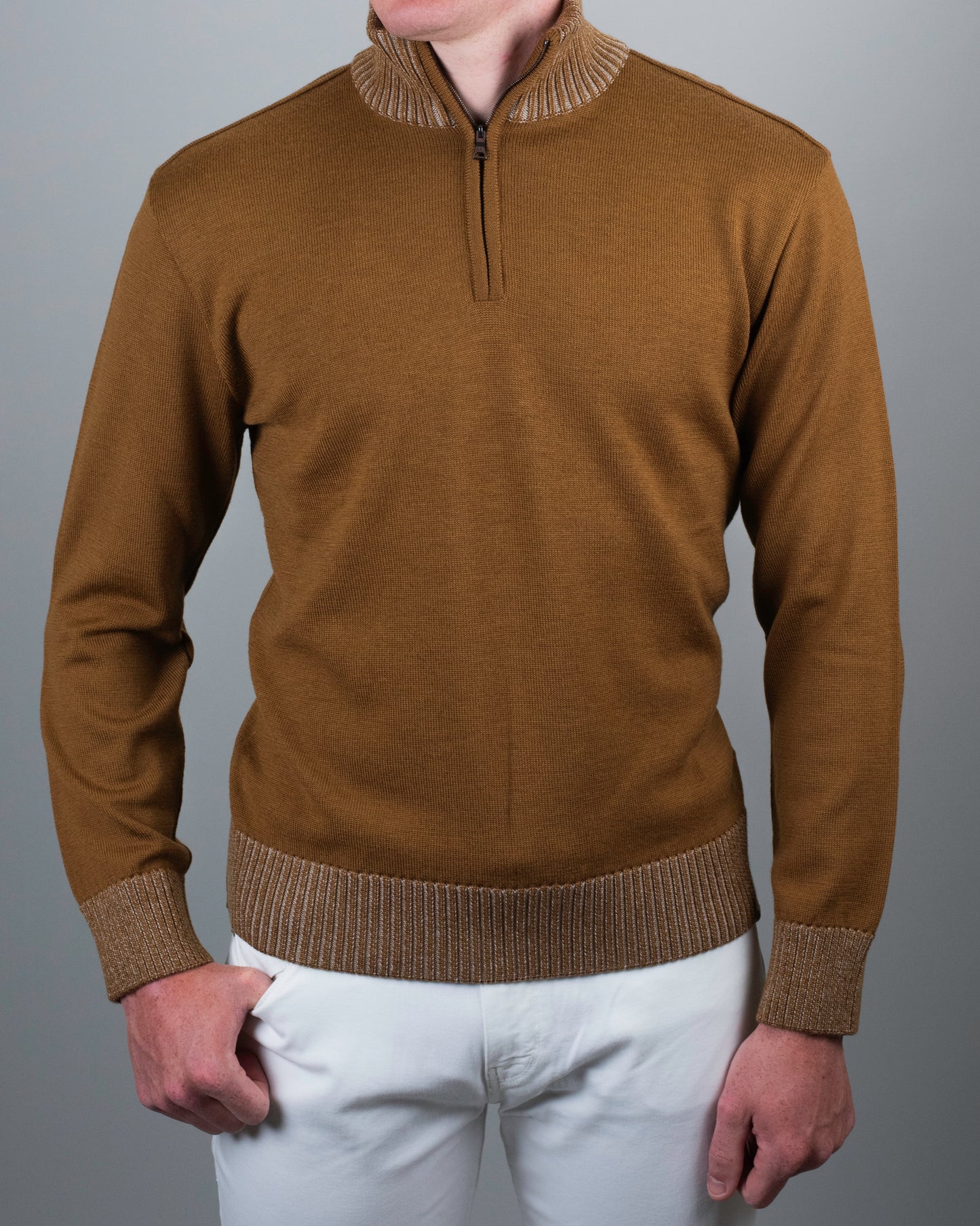 paul and shark gold yellow zip sweater