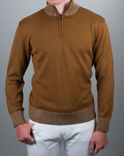 paul and shark gold yellow zip sweater