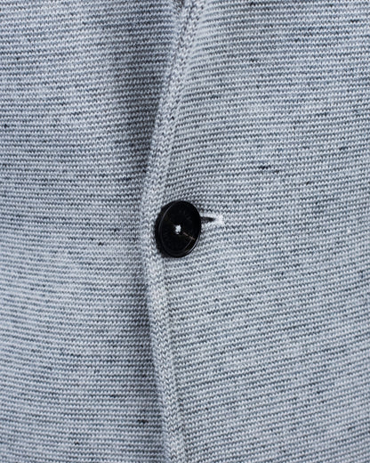 baldassari knit blue grey shirt jacket