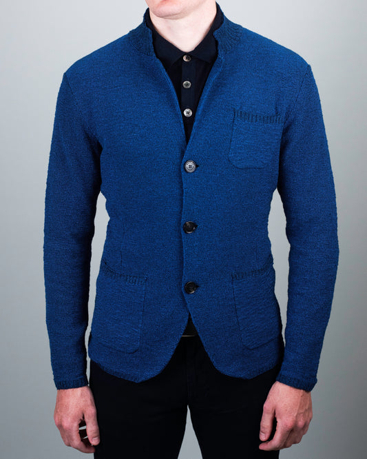 baldassari blue knit sweater