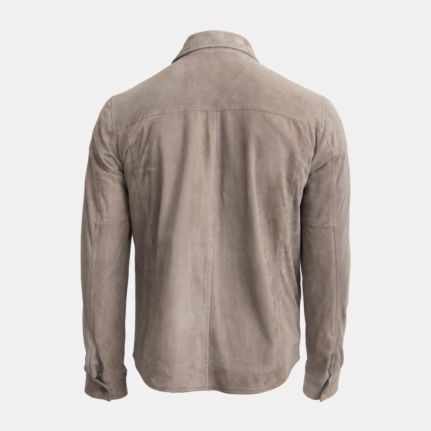 Ravazzolo - Grey Suede Leather Snap Shirt Jacket