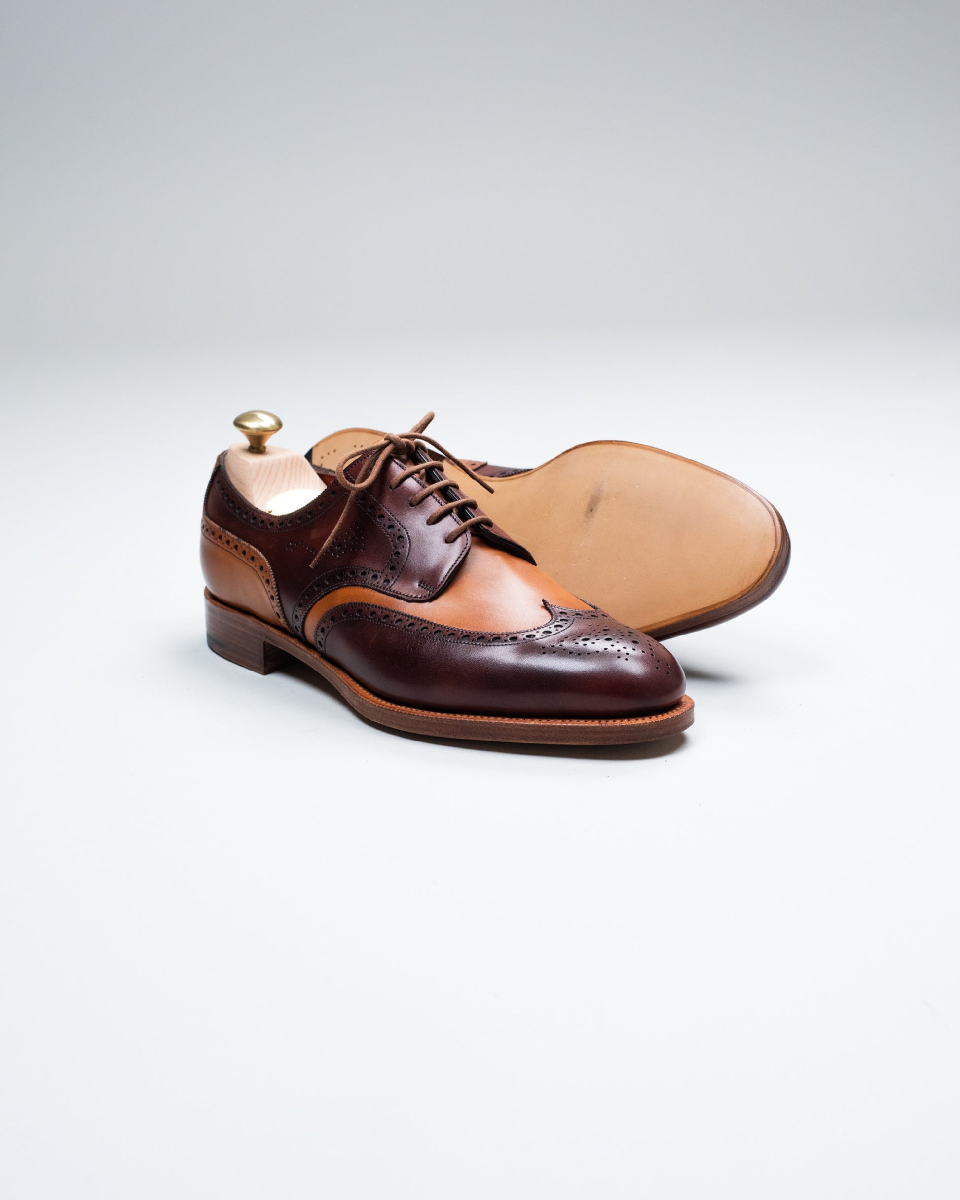 edward green sandringham wingtip Br-Tobacco / 9 M