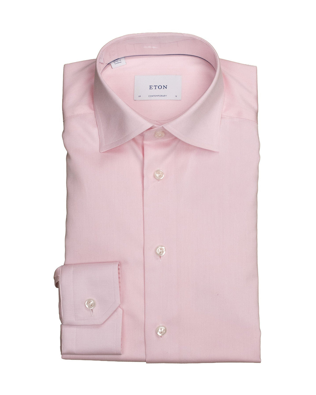 eton cont pink woven dress shirt