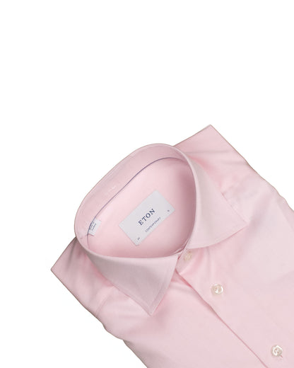 eton cont pink woven dress shirt
