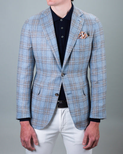 ravazzolo lt blue tan sport coat