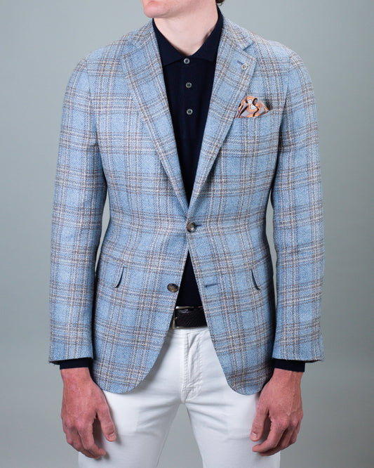 ravazzolo lt blue tan sport coat