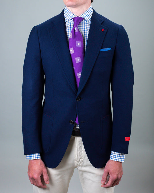 isaia navy sport coat