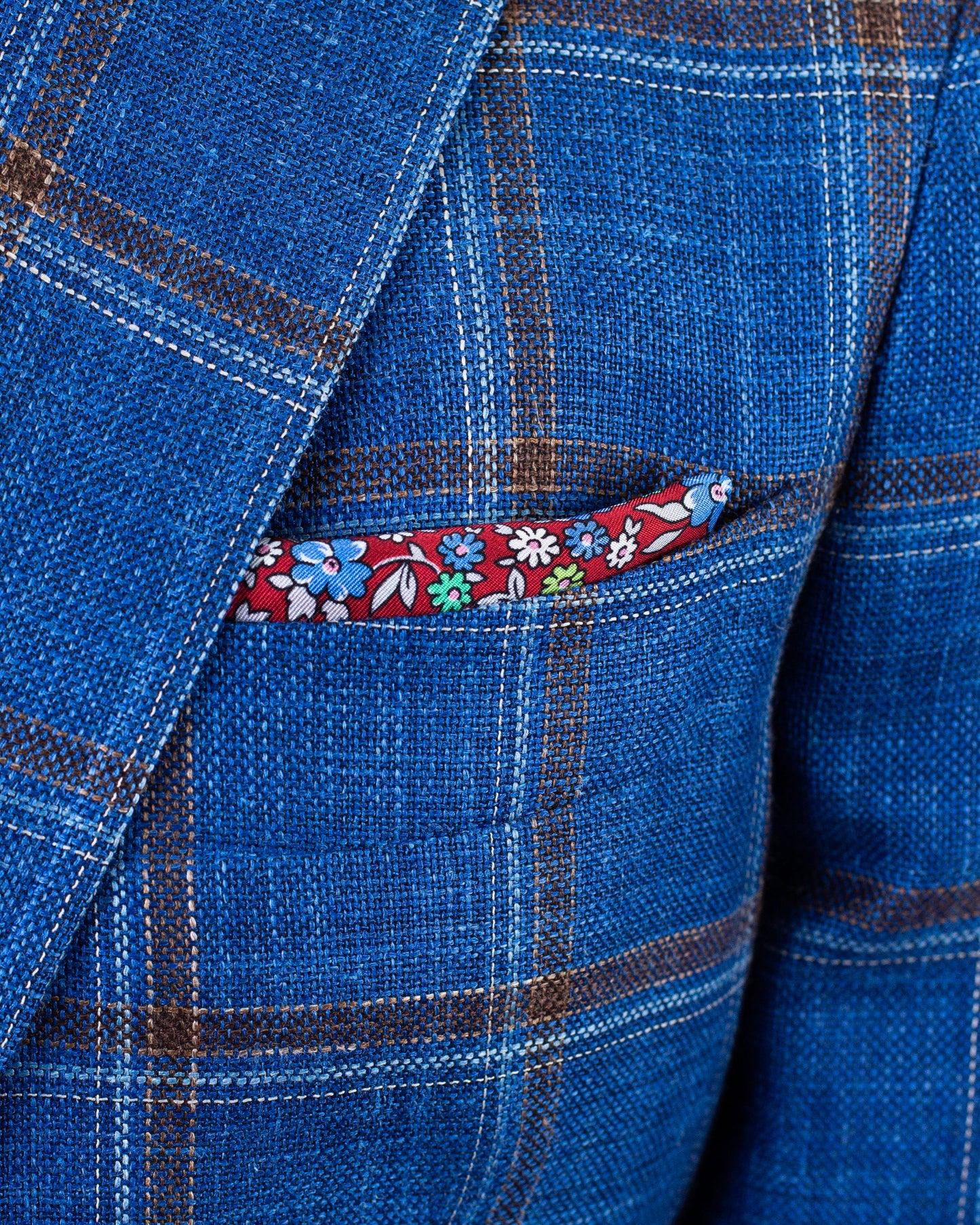 isaia navy plaid sport coat