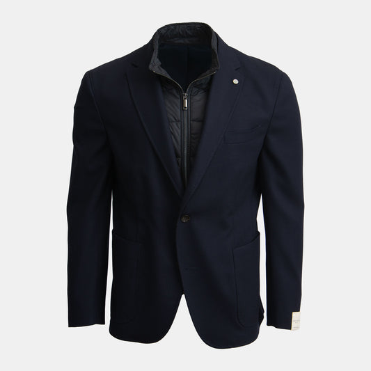 Jack Victor - Navy Sport Coat Blazer with Technical Puffer Zip-up