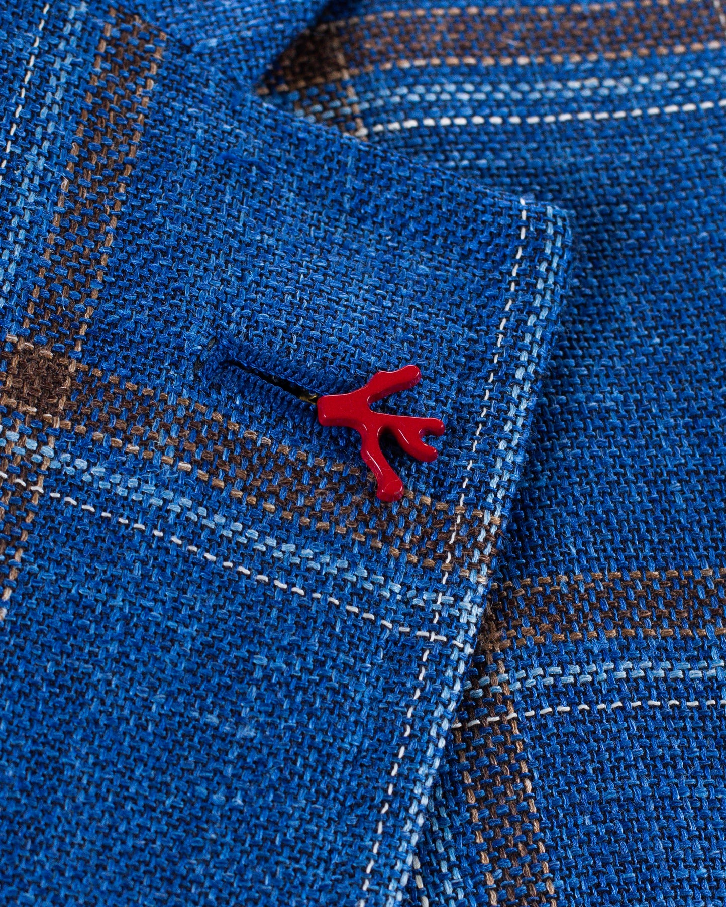 isaia navy plaid sport coat