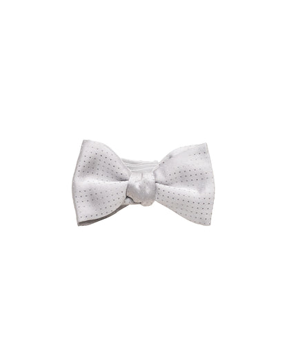 eton grey pattern silk pretie bow