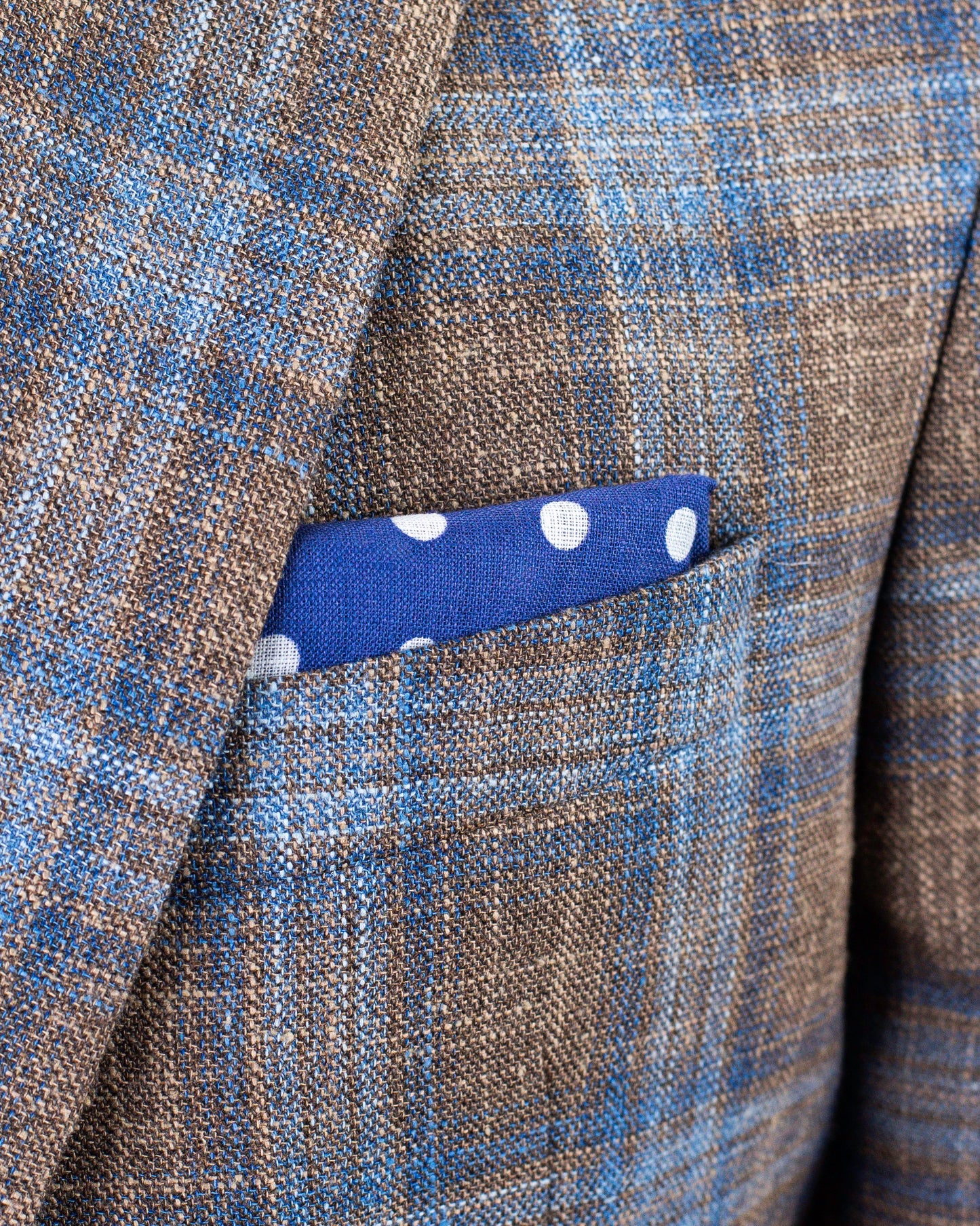 khakis brand brown & blue sport coat