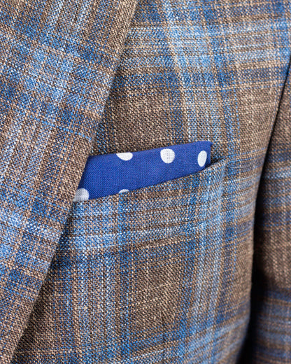 khakis brand brown & blue sport coat