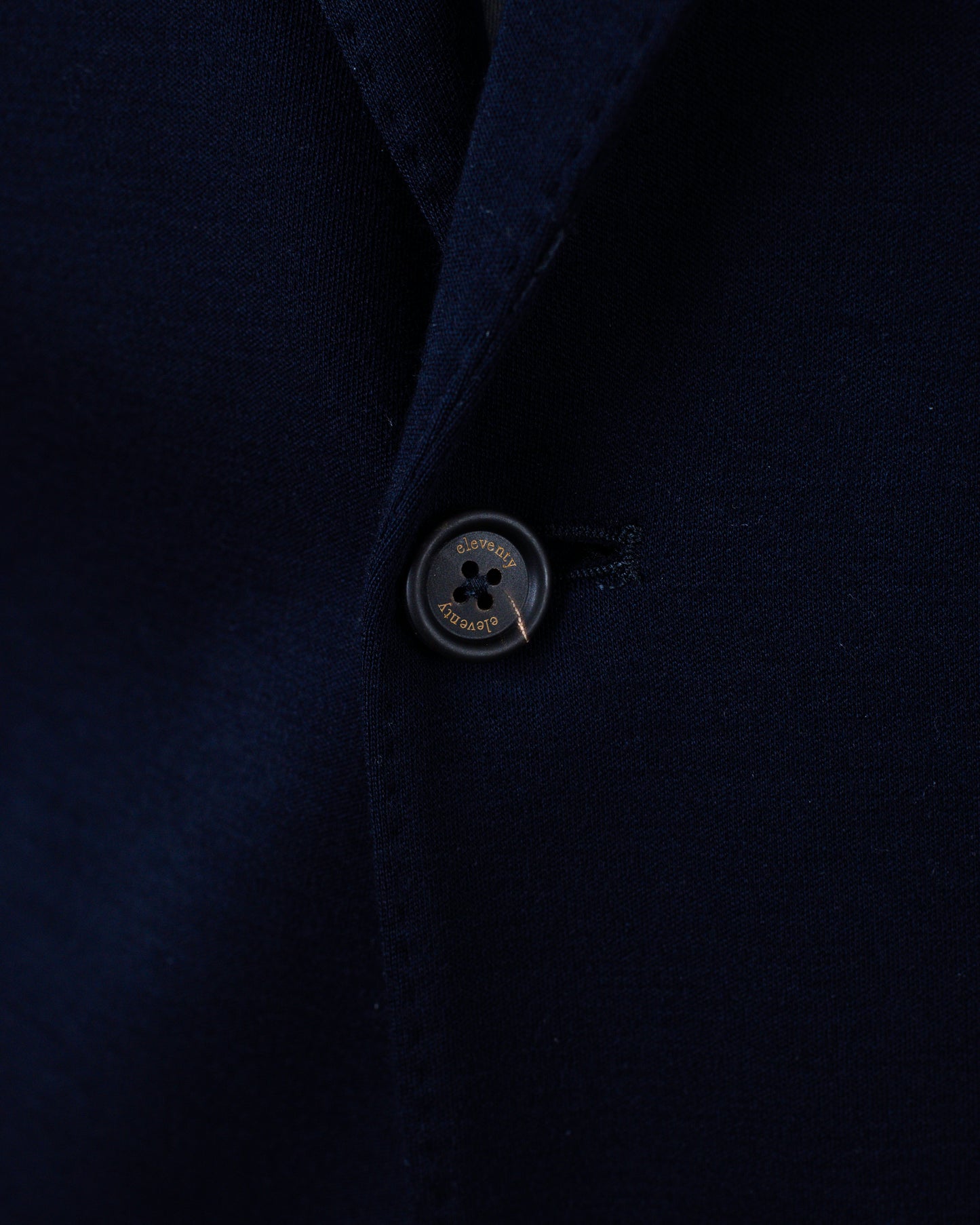 eleventy navy jersey soft coat