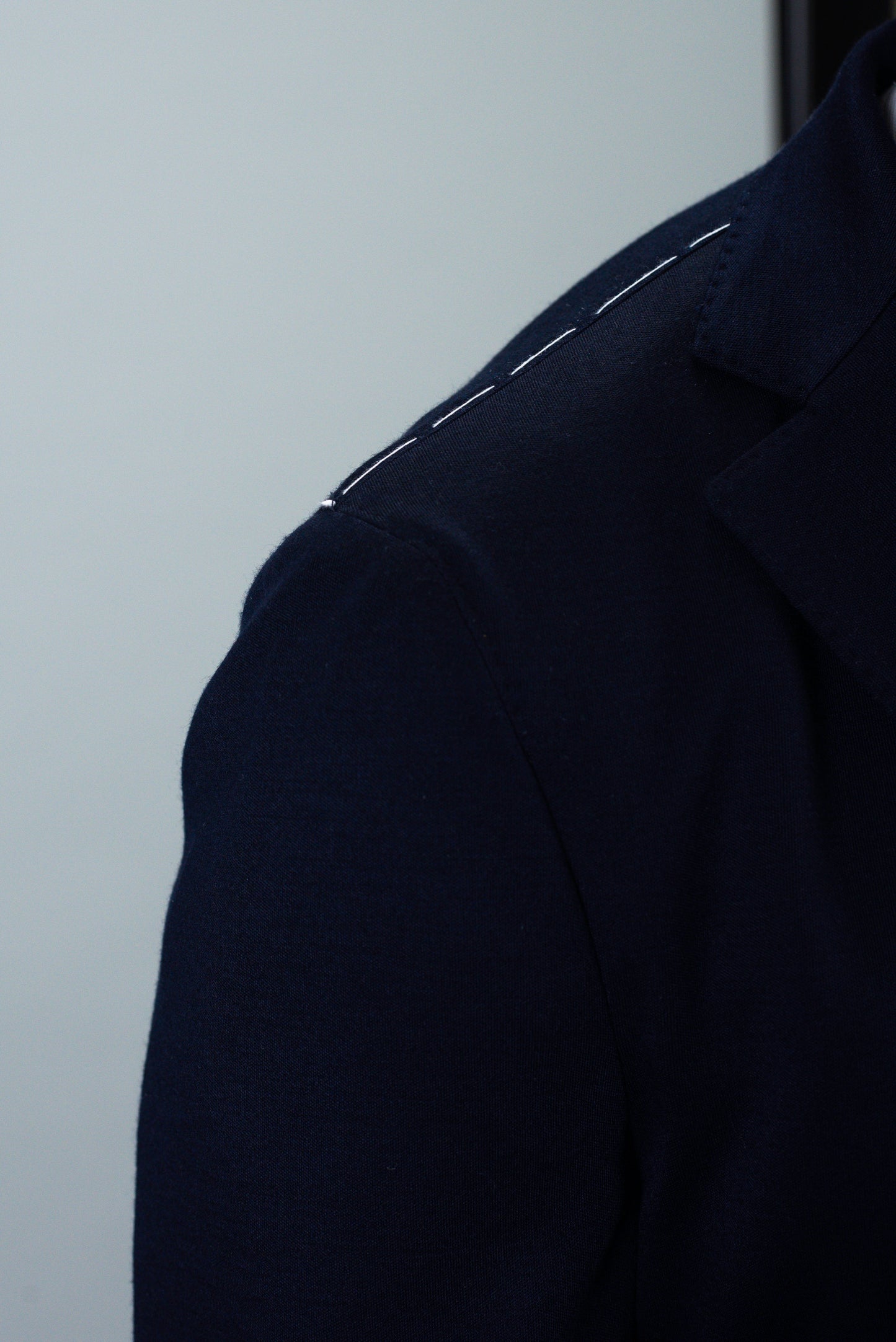 eleventy navy jersey soft coat