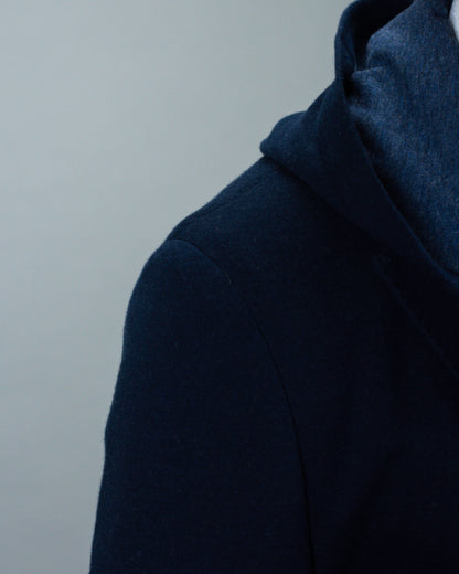 eleventy navy hoodie soft coat