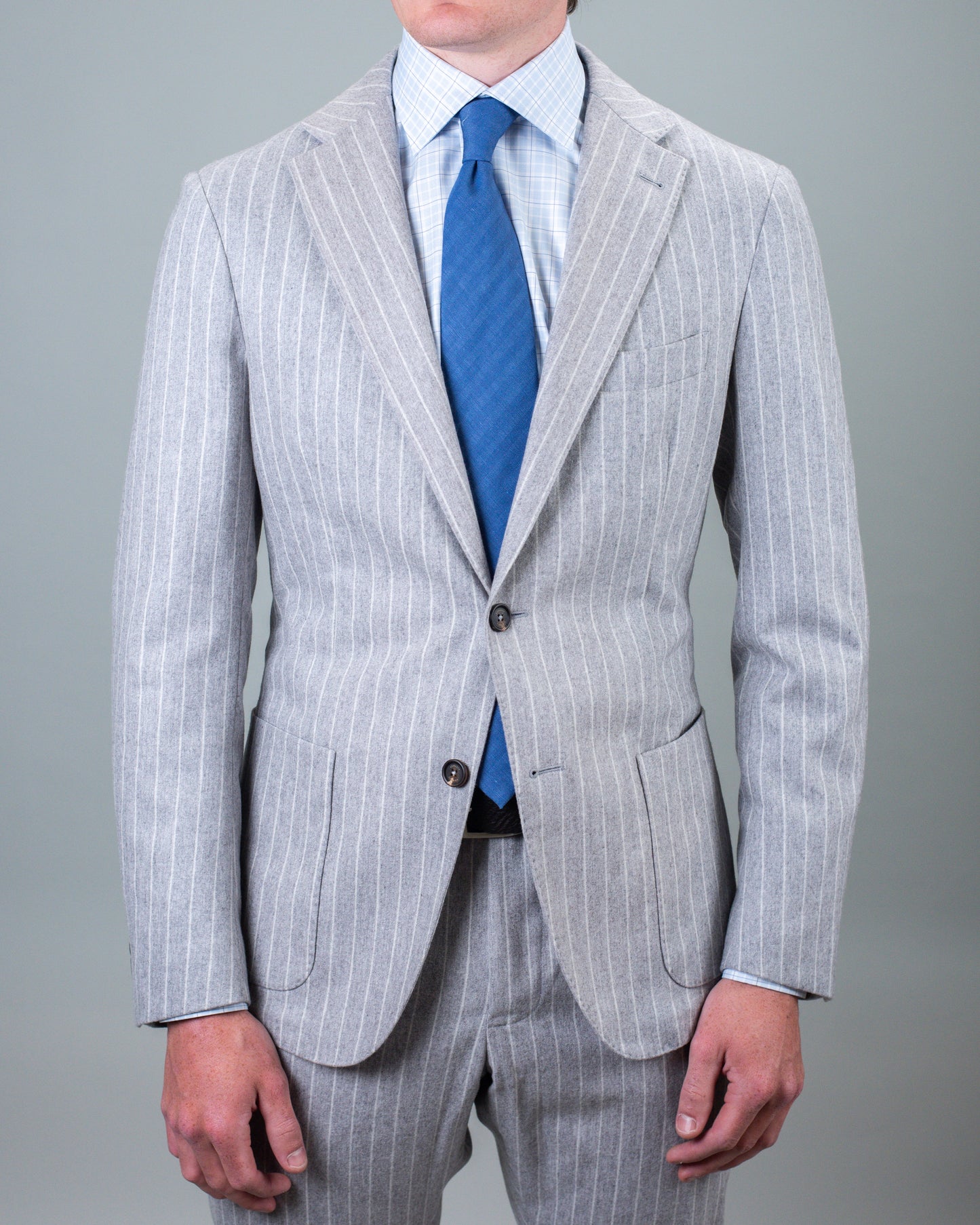 eleventy grey stripe jogger suit