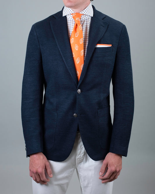 khakis brand dark navy hopsack blazer