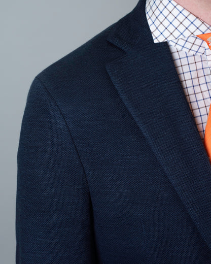 khakis brand dark navy hopsack blazer