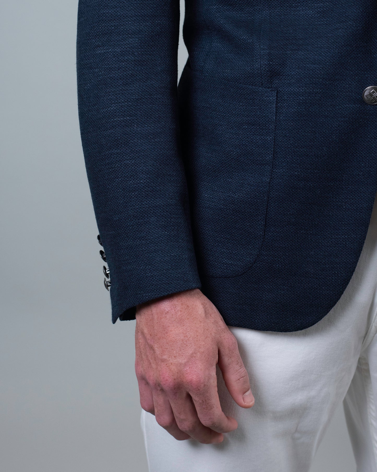 khakis brand dark navy hopsack blazer