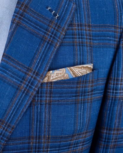 castangia blue plaid sport coat