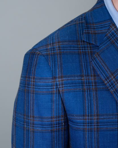 castangia blue plaid sport coat