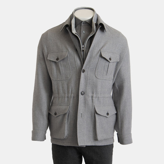 Khaki's of Carmel - Manto Safari Twill Jacket in Light Grey