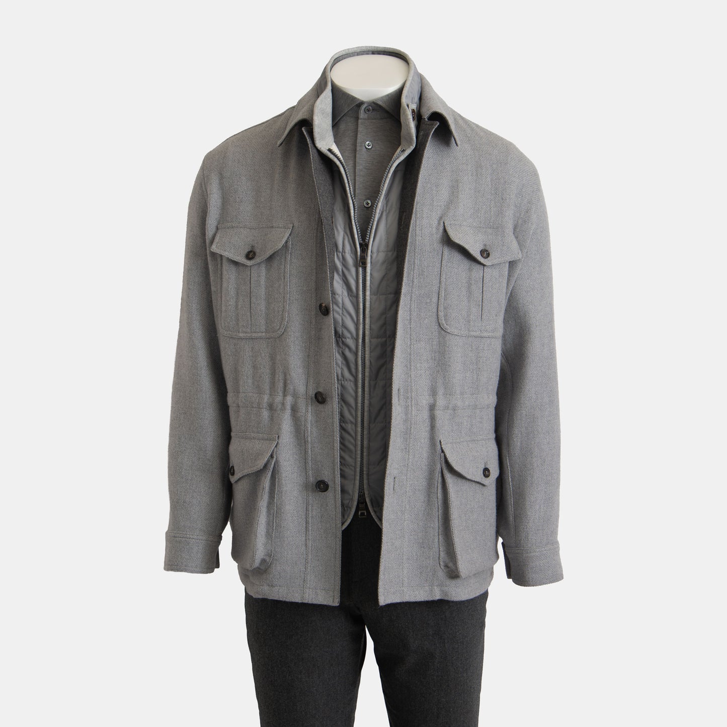 Khaki's of Carmel - Manto Safari Twill Jacket in Light Grey