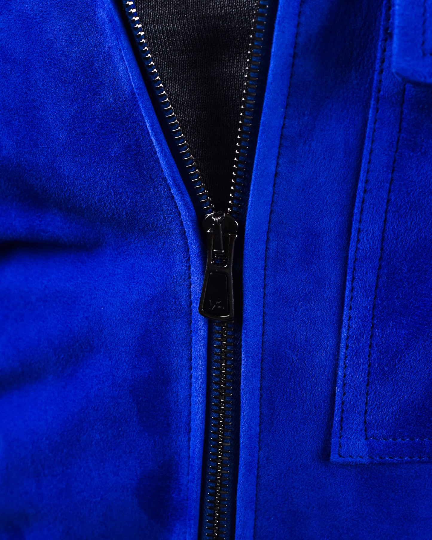 Isaia -Royal Blue Zipper Overshirt Coat