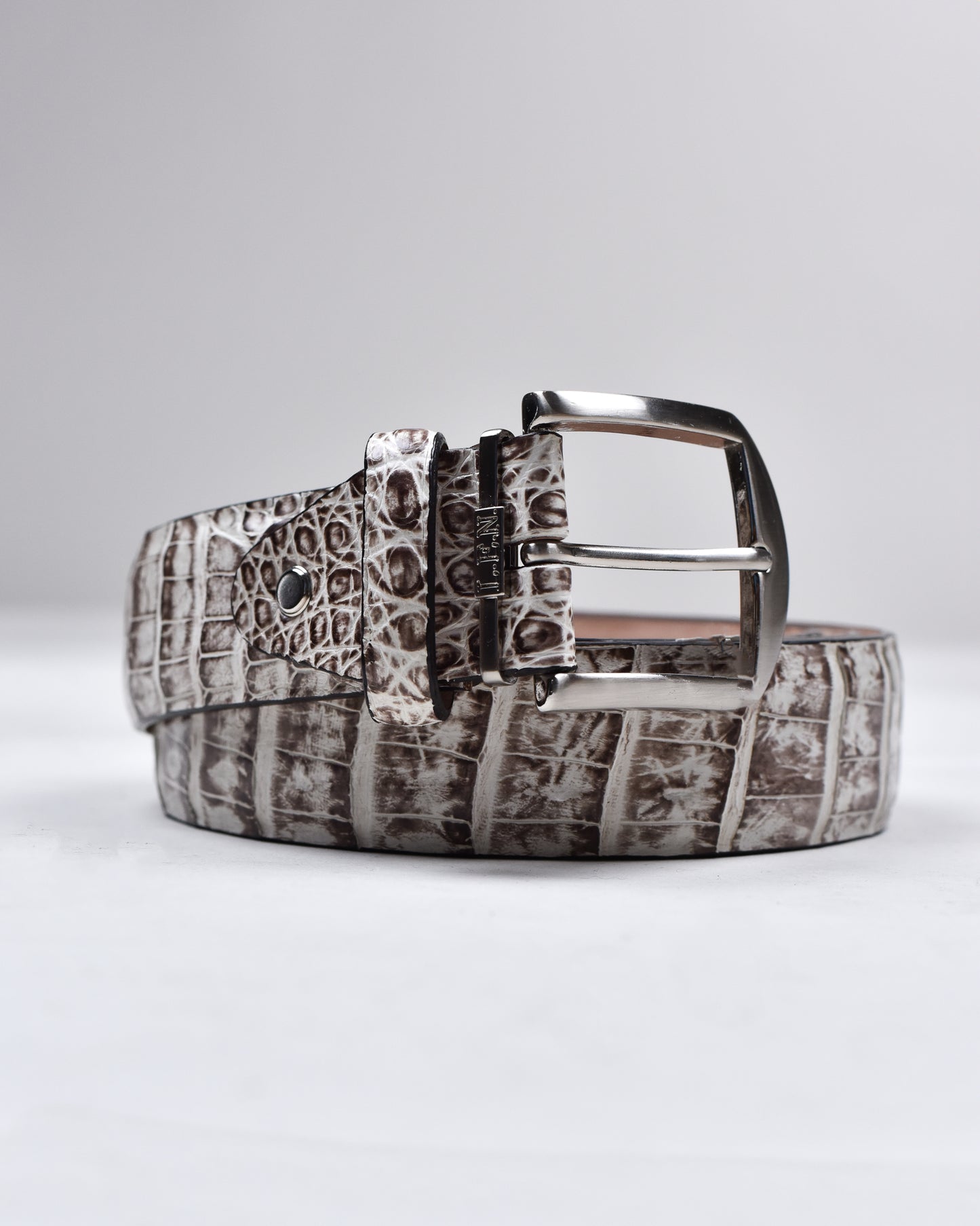 Khaki’s of Carmel - Handcrafted American White Caiman Chalk Belt