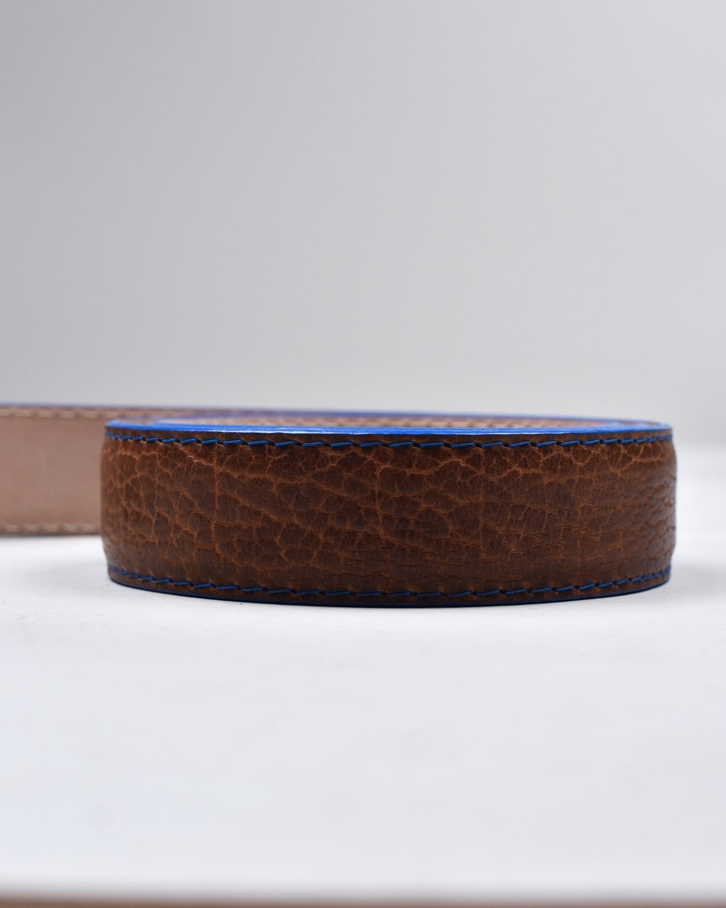 Khaki’s of Carmel - Handcrafted American Bison Cognac Belt