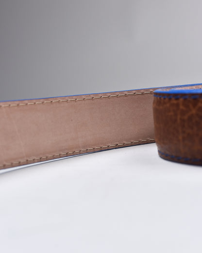 Khaki’s of Carmel - Handcrafted American Bison Cognac Belt