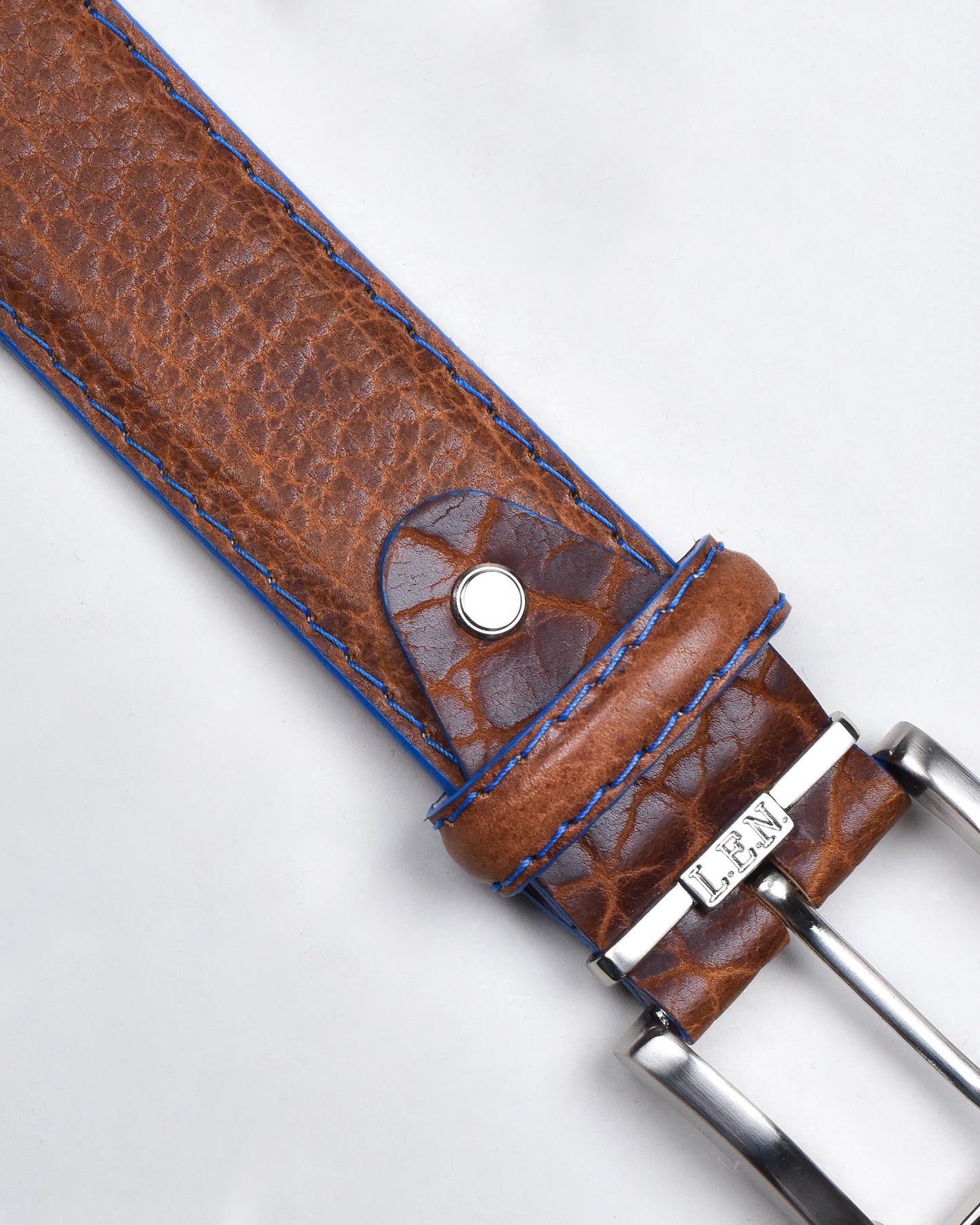 Khaki’s of Carmel - Handcrafted American Bison Cognac Belt