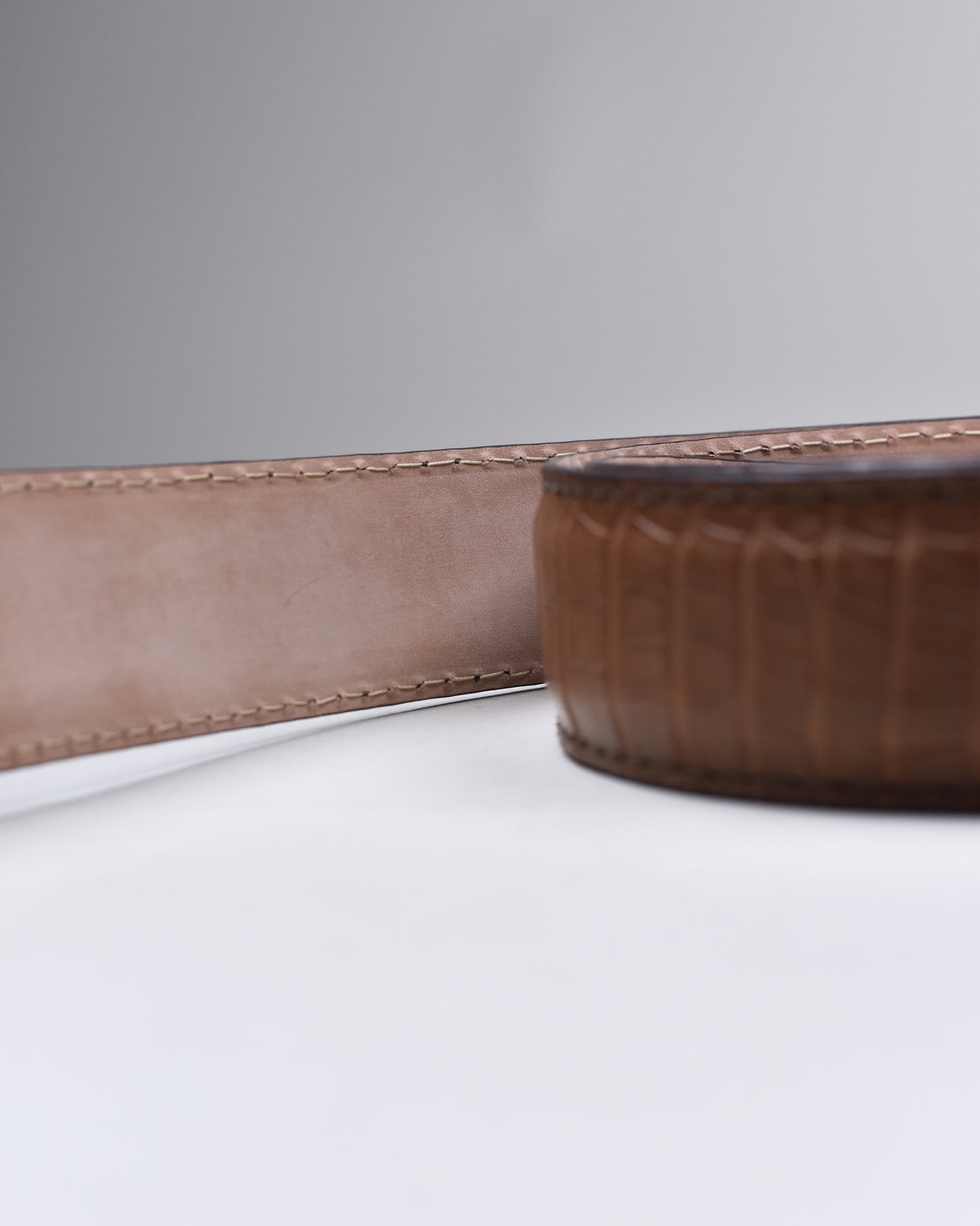 Khaki’s of Carmel - Handcrafted American Alligator Tobacco Belt