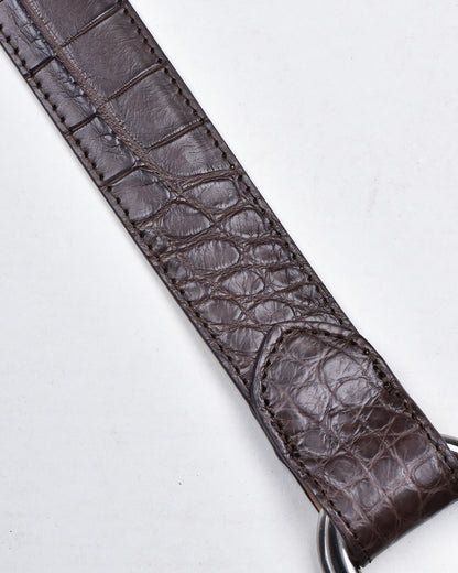 Khaki’s of Carmel - Handcrafted American Alligator Dark Brown Belt