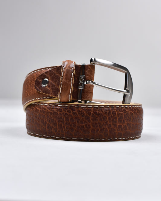 Khaki’s of Carmel - Handcrafted American Bison Beige Belt