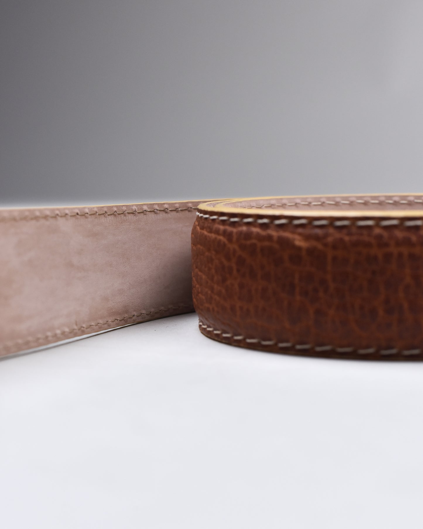 Khaki’s of Carmel - Handcrafted American Bison Beige Belt