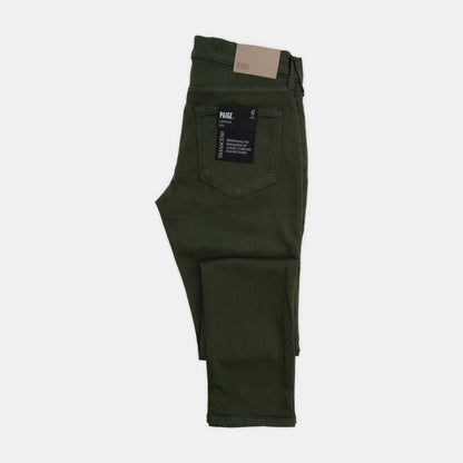 Paige - Lennox Slim 5-Pocket Pant in Pine Green