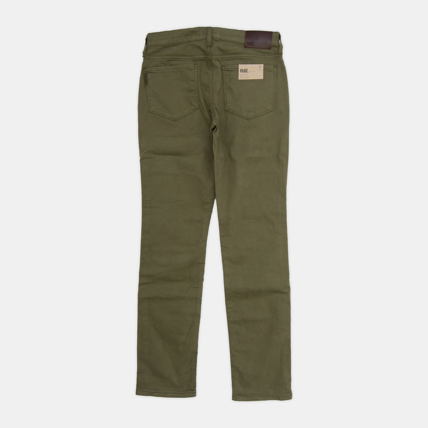 Paige - Federal Slim Straight Eco-Evolution 5-Pocket Pant in Uniform Green