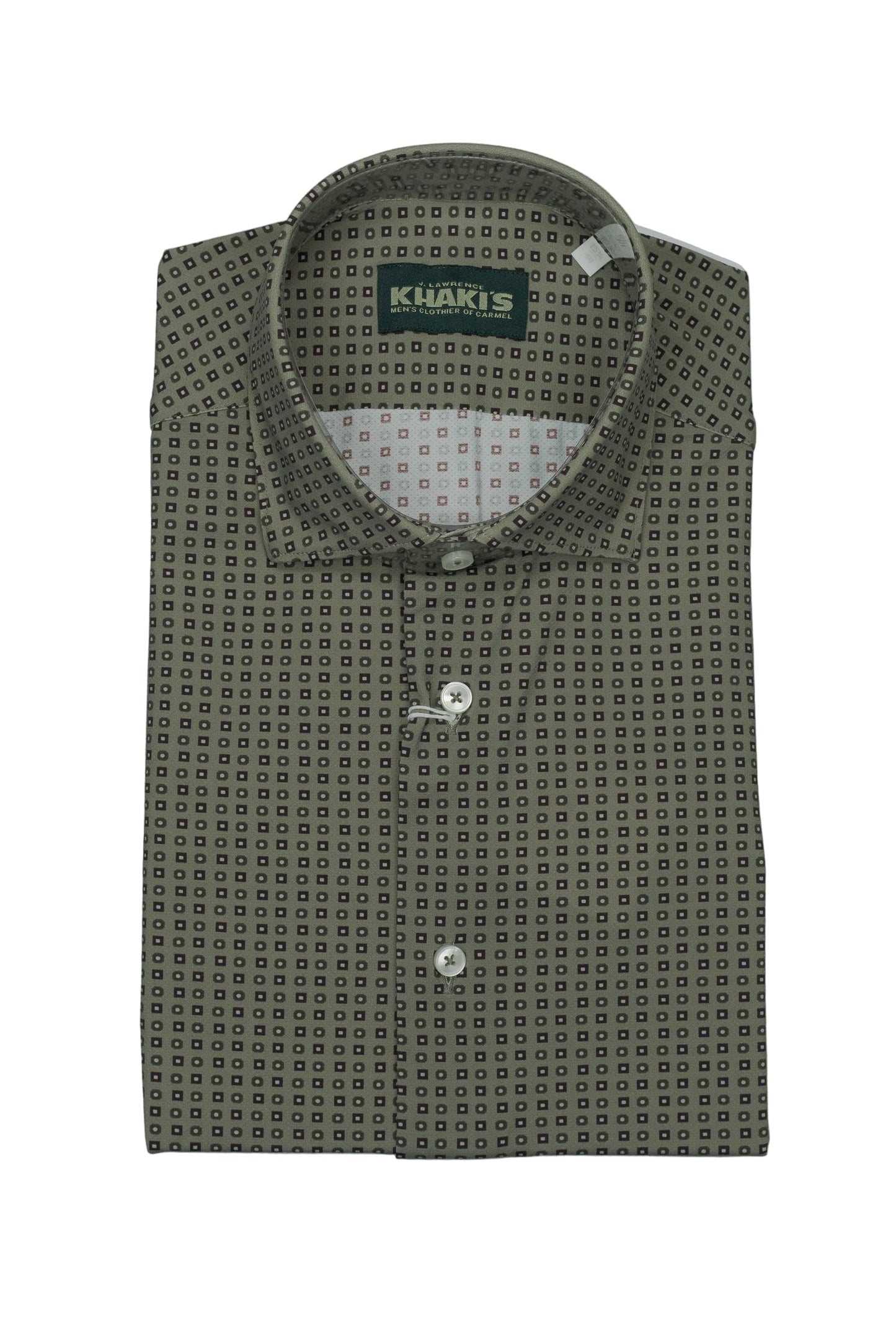 khakis brand green jersey print shirt